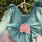Blue and Pink dual tone Baby Girl Handmade Dress