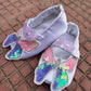 White Colour Handwork cloth shoes