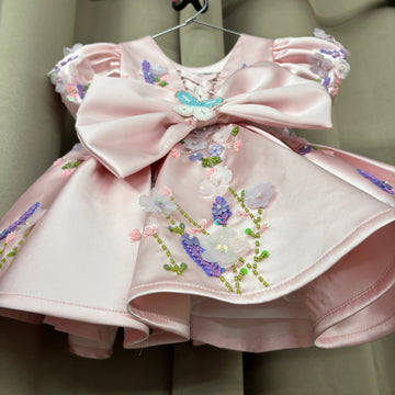 Pink Hand Crafted Birthday Dress