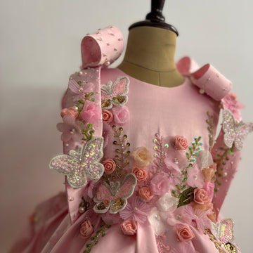 Pink Handmade Designer Dress