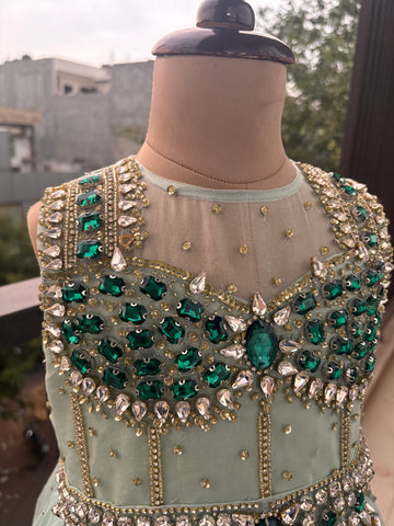 Green Handmade Ball Gown