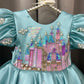 Green Hand Painted Dress