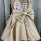 Coffee colour baby dress for birthday Girl