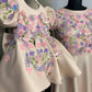 Peach Handmade Mother Daughter Dress