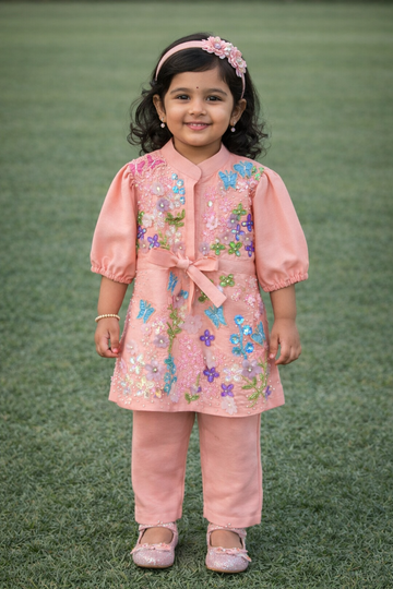 Peach Baby Girl Co-ord Set