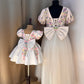 White Handmade Mother Daughter Combo Dress