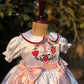 White Embroidered Collared Dress
