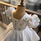 White Flower Handmade Dress