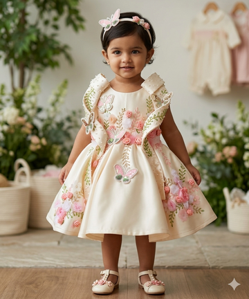 Cream Handmade Dress