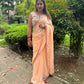 Peach color beautiful hand crafted blouse