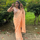 Peach color beautiful hand crafted blouse