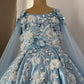 Birthday Dress Gown in Elsa Blue colour