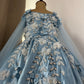 Birthday Dress Gown in Elsa Blue colour