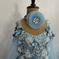 Birthday Dress Gown in Elsa Blue colour