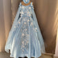 Birthday Dress Gown in Elsa Blue colour