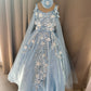 Birthday Dress Gown in Elsa Blue colour