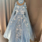 Birthday Dress Gown in Elsa Blue colour