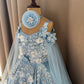 Birthday Dress Gown in Elsa Blue colour