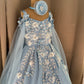 Birthday Dress Gown in Elsa Blue colour