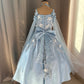 Birthday Dress Gown in Elsa Blue colour