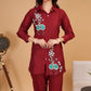 EF1002 - Maroon Handwork CO-ORD Set