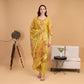 EF1005 - Yellow Printed Handmade Suit Set