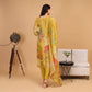 EF1005 - Yellow Printed Handmade Suit Set