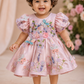 Pink Hand Crafted Birthday Dress