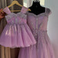 Lavender Butterflies Mom and Daughter Combo