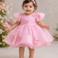 Pink Butterfly Emblished Dress