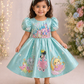 Green Hand Painted Dress
