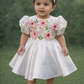 White Flower Handmade Dress