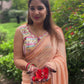 Peach color beautiful hand crafted blouse